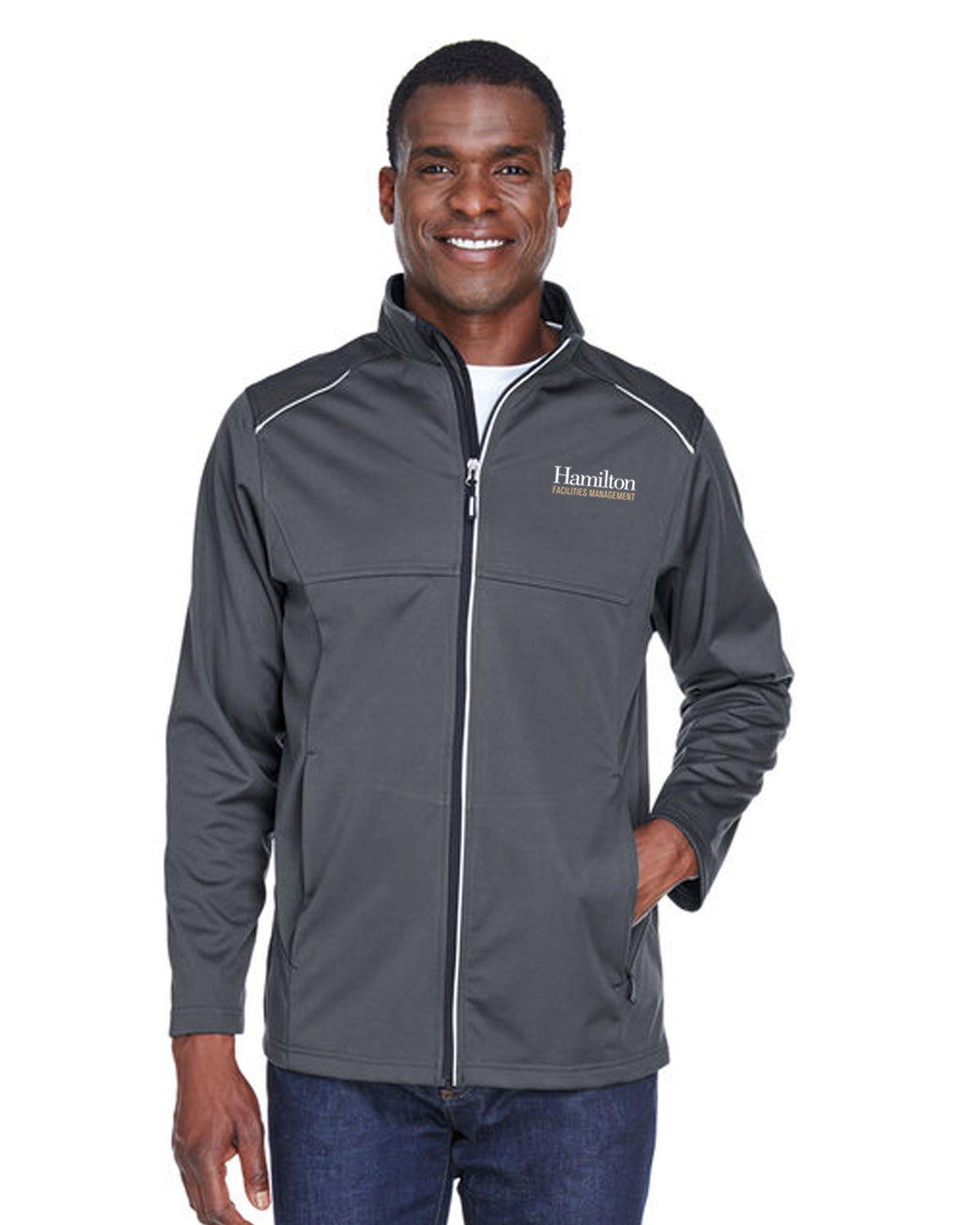 Adult Techno Lite Three-Layer Knit Tech-Shell - Gray