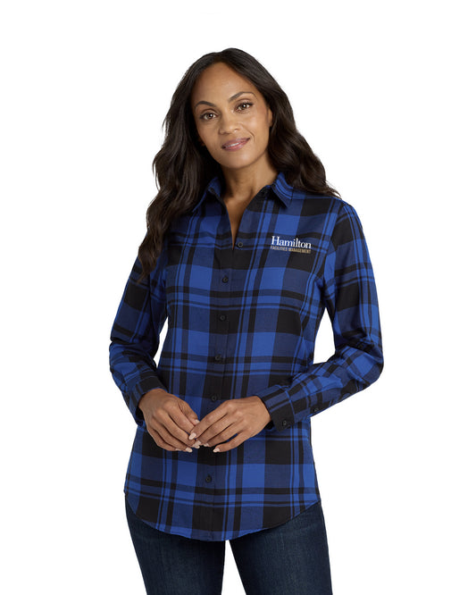 Womens - Flannel Shirt - Royal Blue
