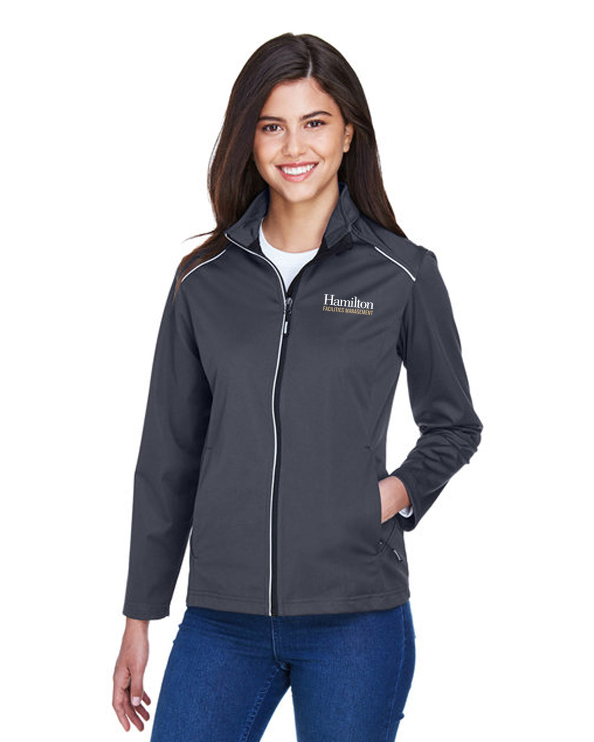 Ladies Techno Lite Three-Layer Knit Tech-Shell - Gray