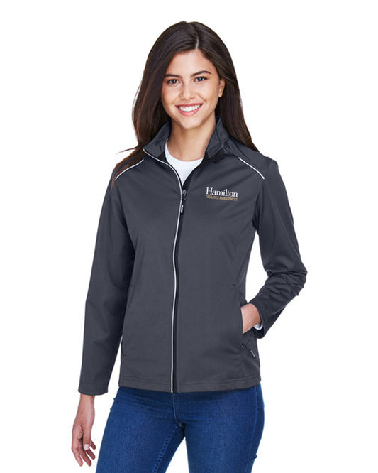 Ladies Techno Lite Three-Layer Knit Tech-Shell - Gray