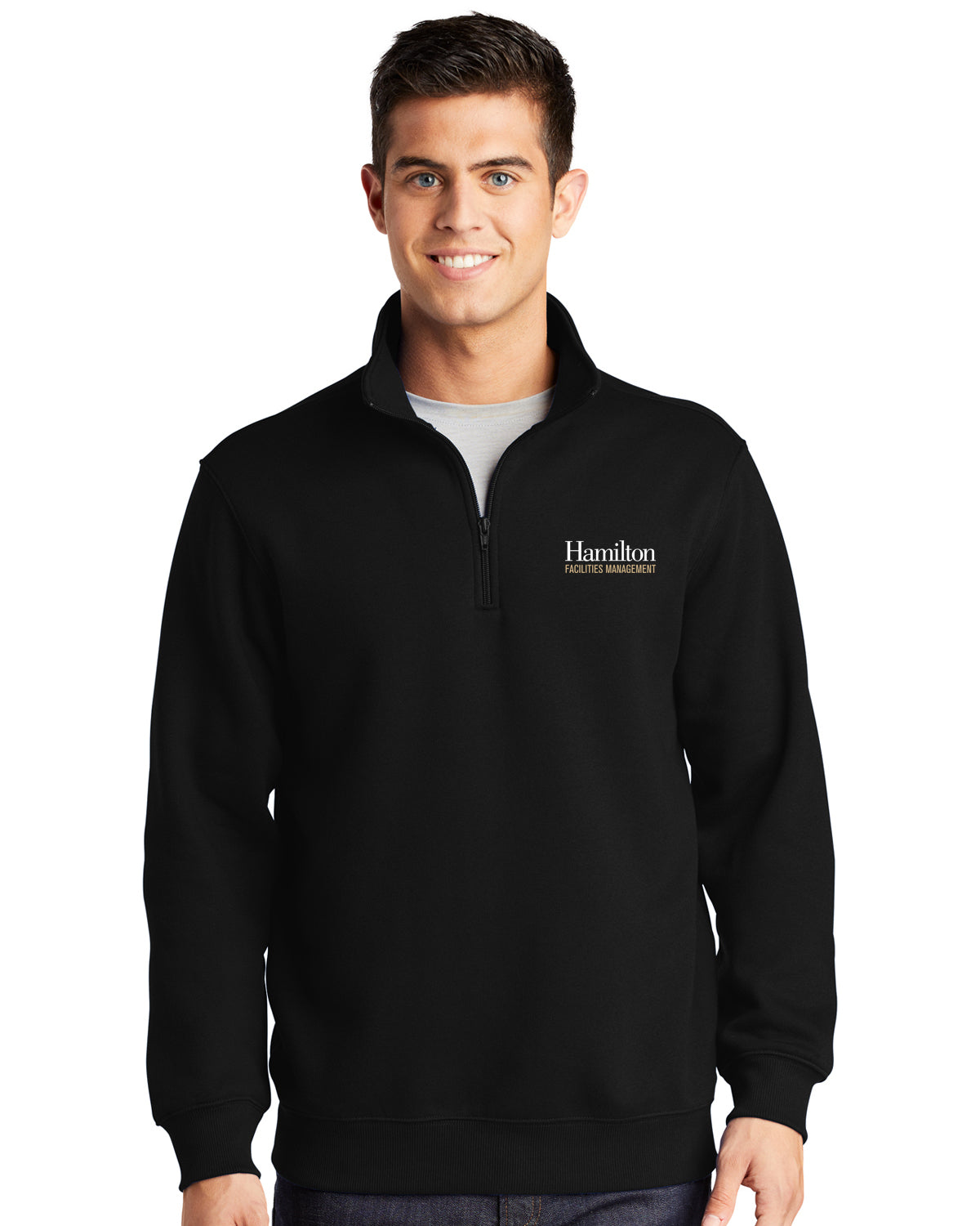 1/4 Zip Sweatshirt - Black