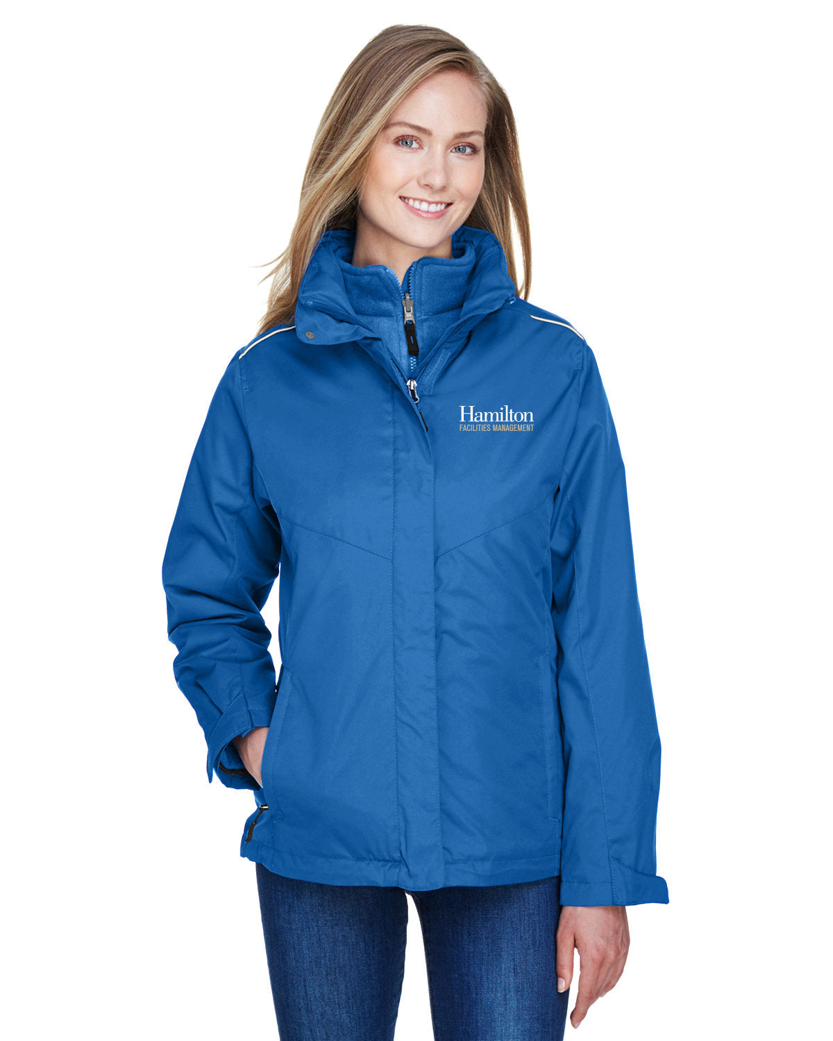 Ladies 3-in-1 Jacket with Fleece Liner - Royal