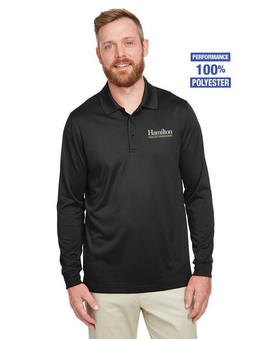 Adult Long Sleeved Polo - Black