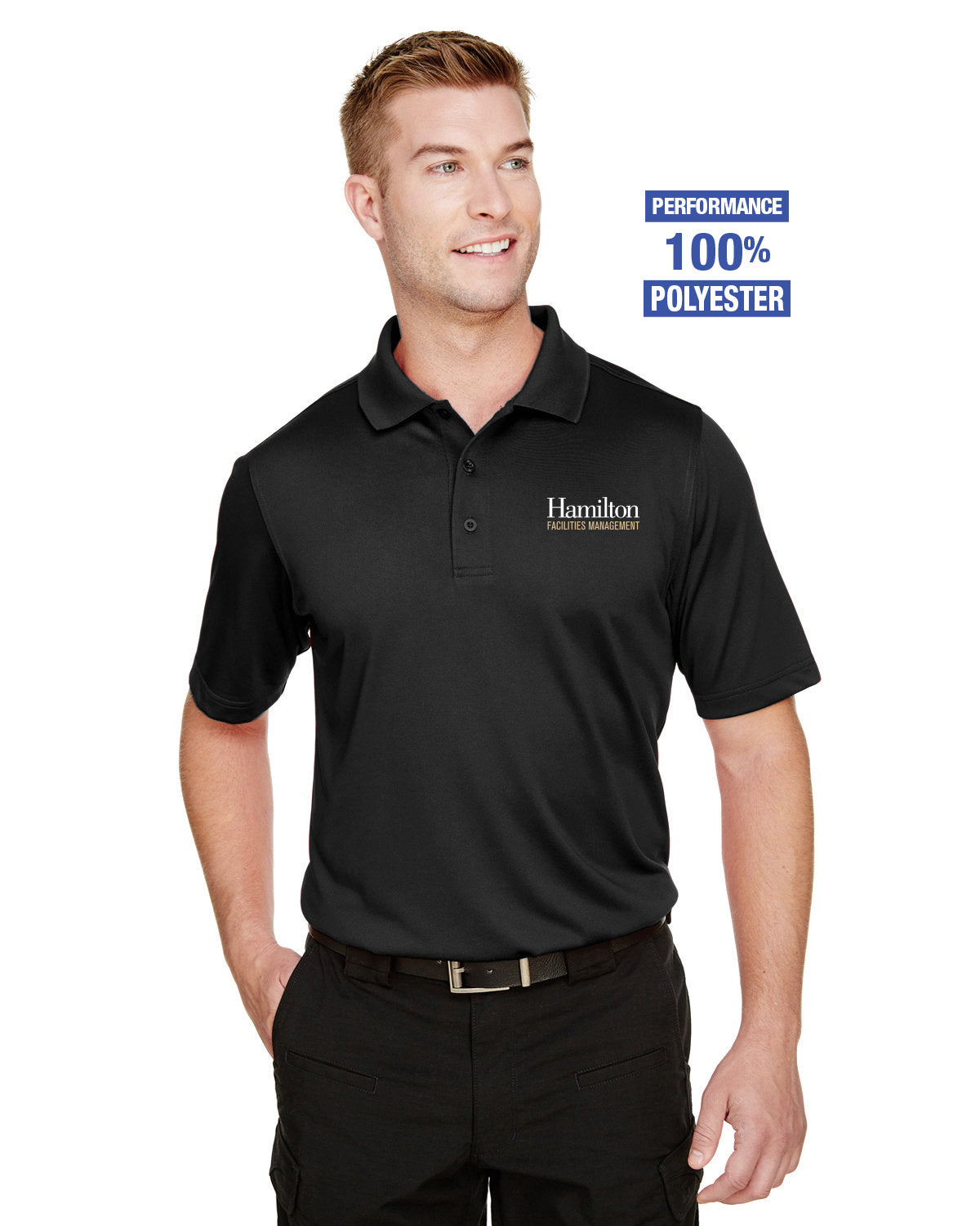 Adult Short Sleeved Polo - Black