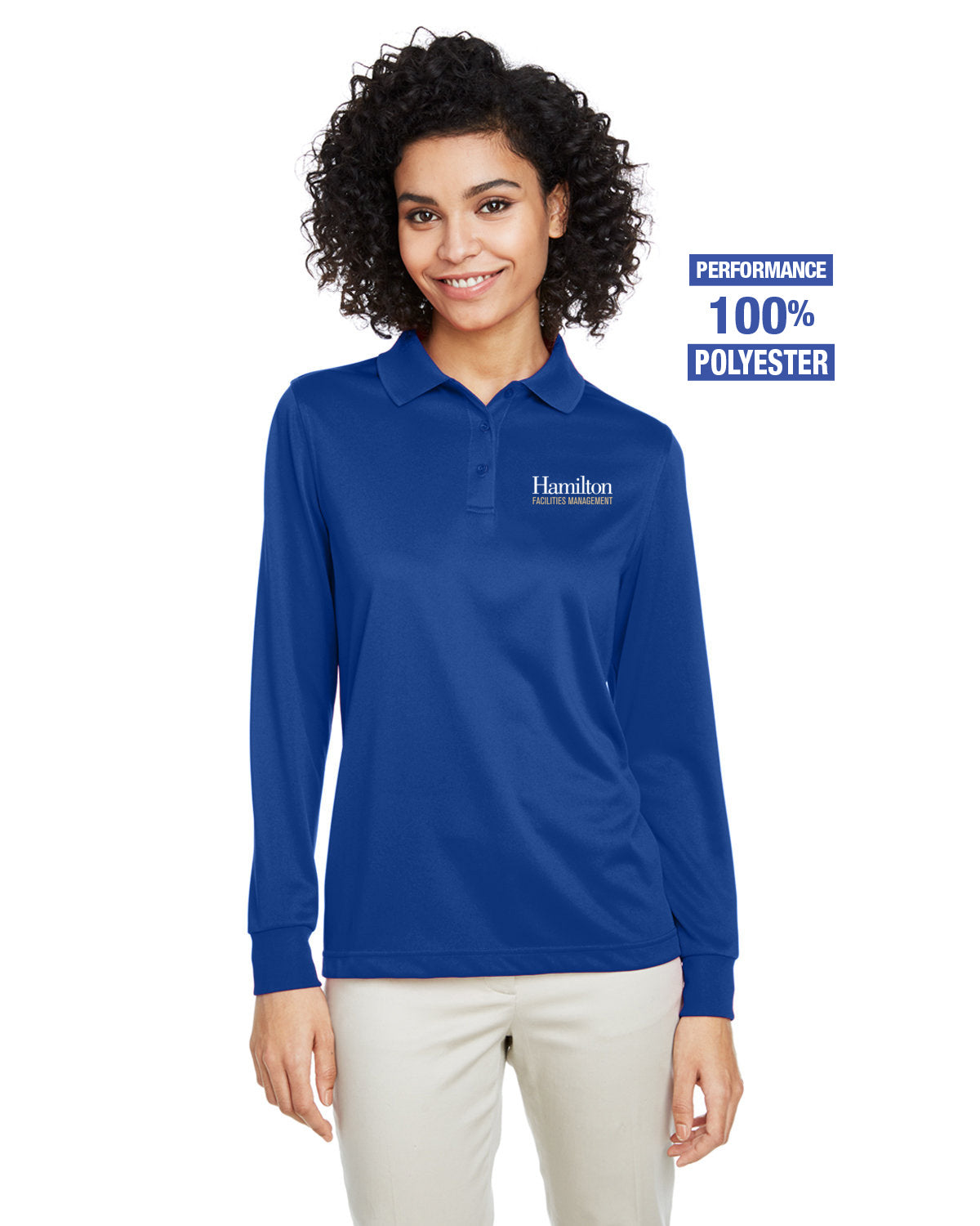 Ladies Long Sleeved Polo - Royal