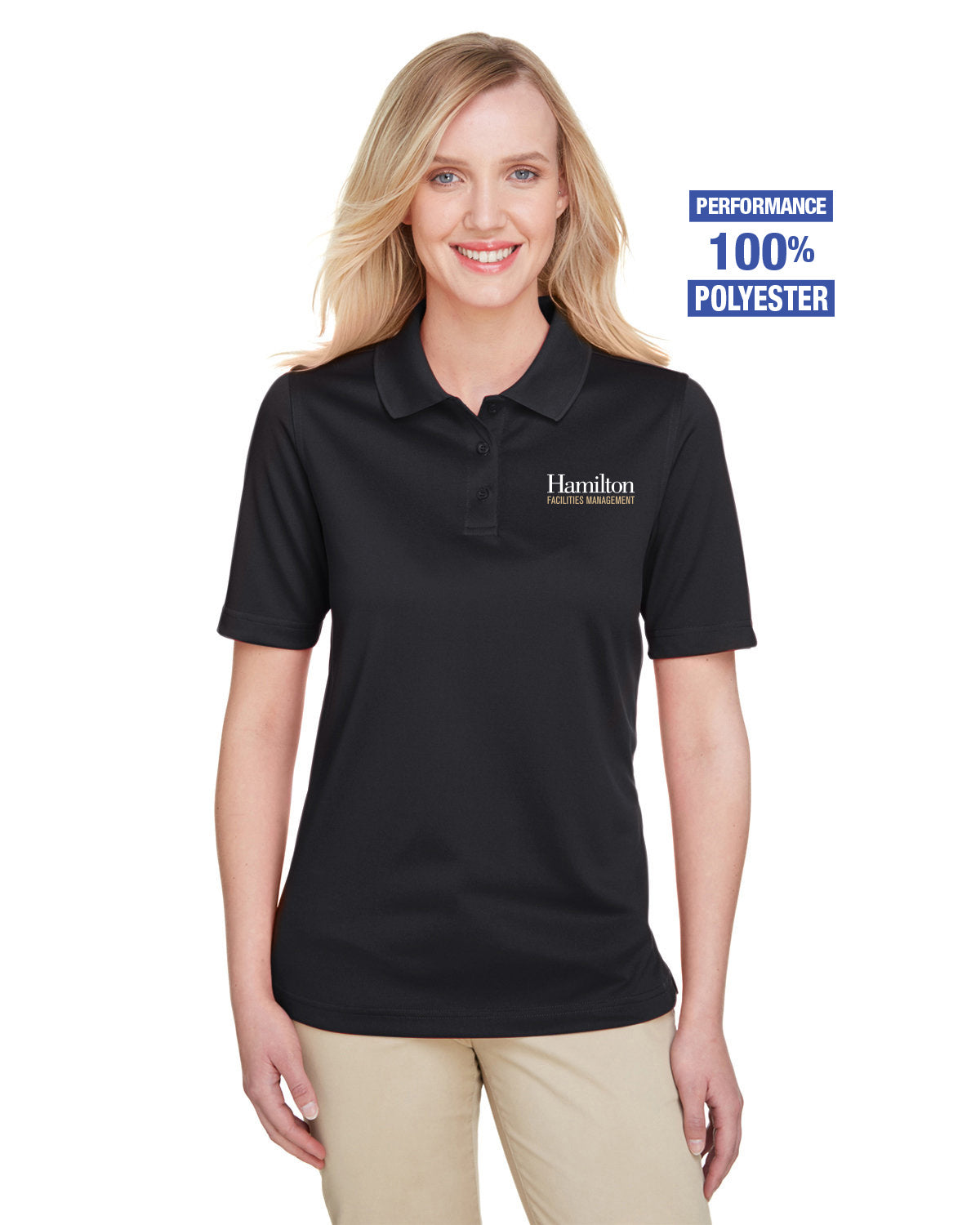 Ladies Short Sleeved Polo - Black
