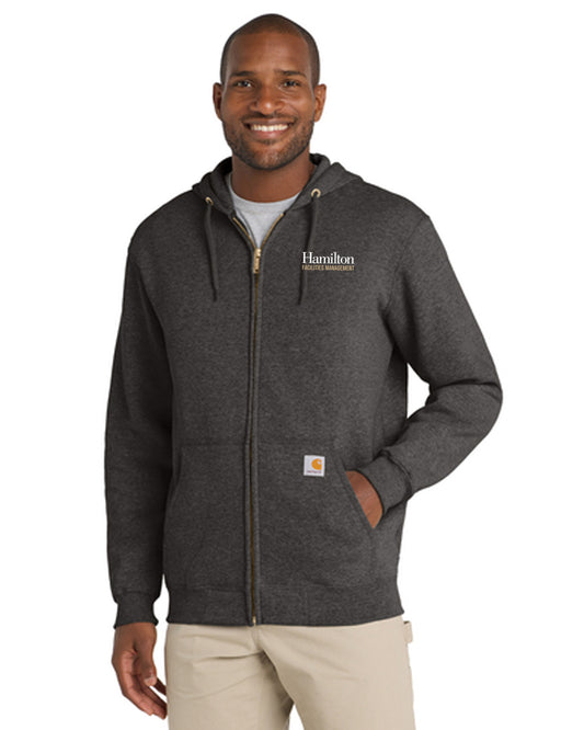 Carhartt ® Midweight Hooded Zip-Front Sweatshirt - carbon heather