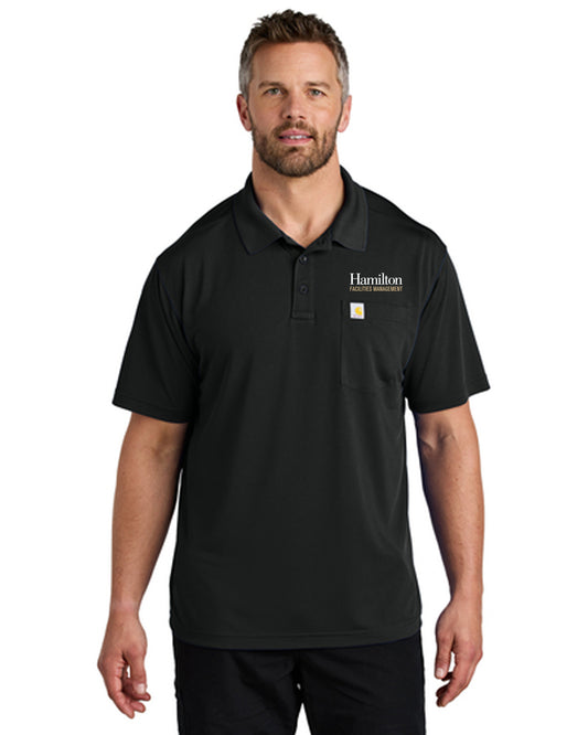 Adult Carhartt Force Snag-Resistant Pocket Polo - Black