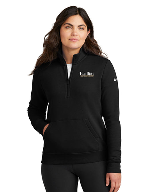 Ladies Nike 1/2 Zip Sweatshirt - Black