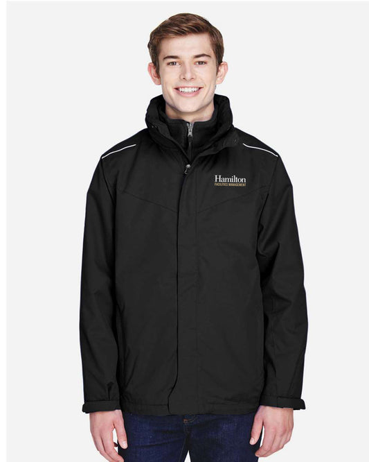 Adult 3-in-1 Jacket with Fleece Liner - Black