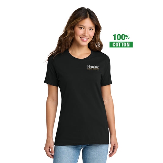 Ladies - Cotton T-shirt - Black