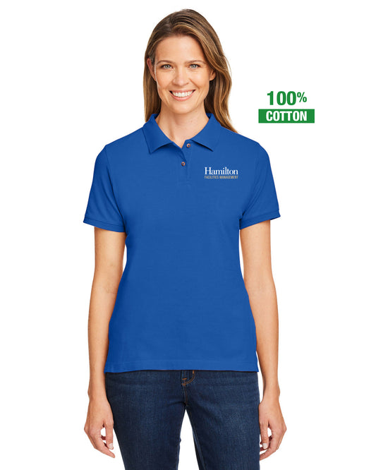 Ladies Short Sleeved Cotton Polo - Royal