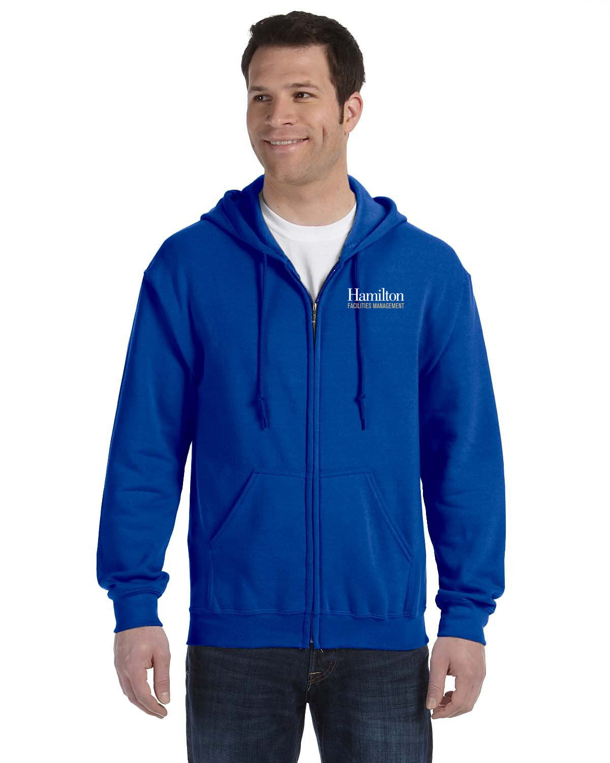 Adult Full-Zip Hooded Sweatshirt - Royal